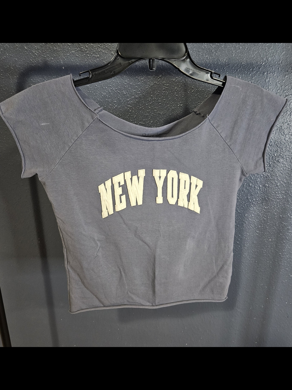 Brandy Melville Gray NEW YORK Crop Top
